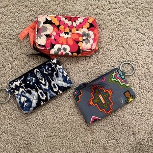 THREE Vera Bradly change purses!